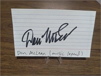 Music Legend Don McLean Autograph