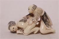 Japanese Bone Carved Erotic Subject  Figurines
