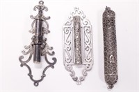 3 Pics, Silver and Silver Plate Mezuzah