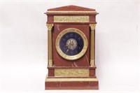 19th.C Marble Bronze Clock