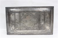 Wood Case w Silver Plate