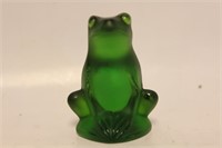A Green Lalique Frog