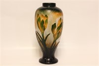 Art-Nouveau Flower Martelé Vase by Daum Nancy