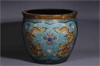 Chinese Cloisonne Jar,Mark"Qianlong"