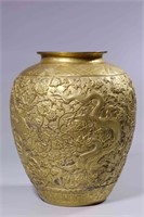 Qing Chinese Gilt Bronze Vase