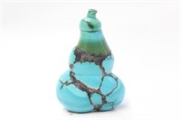 A Turquoise Carved Snuff Bottle