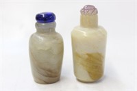 Two Chinese Jade Snuff Bottles