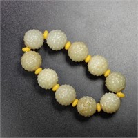 Chinese Jade Beads Bracelet