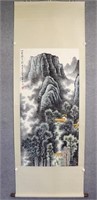 Chinese Ink Color Landscape Scroll Painting