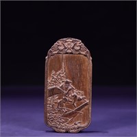 Chinese Chengxiang Wood Carved Plaque