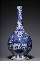 Mark, Chinese Blue and White Porcelain Vase