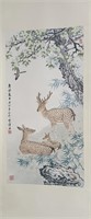 Chinese Ink Color Painting,Red Seal and Signed