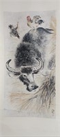 Chinese Ink Color Painting, Buffalo