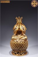 Chinese Gilt Bronze Ksitigarbha Bodhisattva