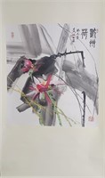 Chinese Ink Color Painting,Red Seal and Signed