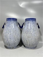 Chinese Blue and White Shou Charaters Zun Vase