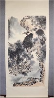 Chinese Ink Color Scroll Painting,Signed