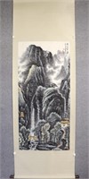 Chinese Ink Color Landscape Scroll Painting