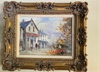 Fancy Framed Signed Impressionistic Oil Painting