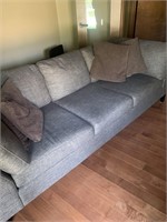 EQ3 Grey Couch with Pillows