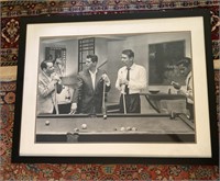 Vintage Framed Billiards Picture