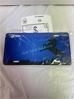 Blue Lightning Horse License plate