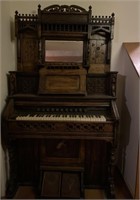 Fancy Carved Antique Victorian Pump Organ