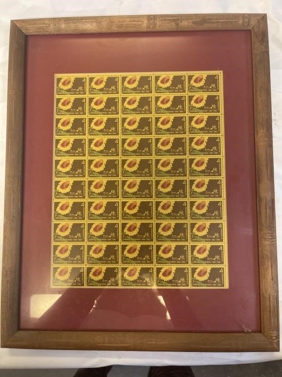Frame of 4cent stamps