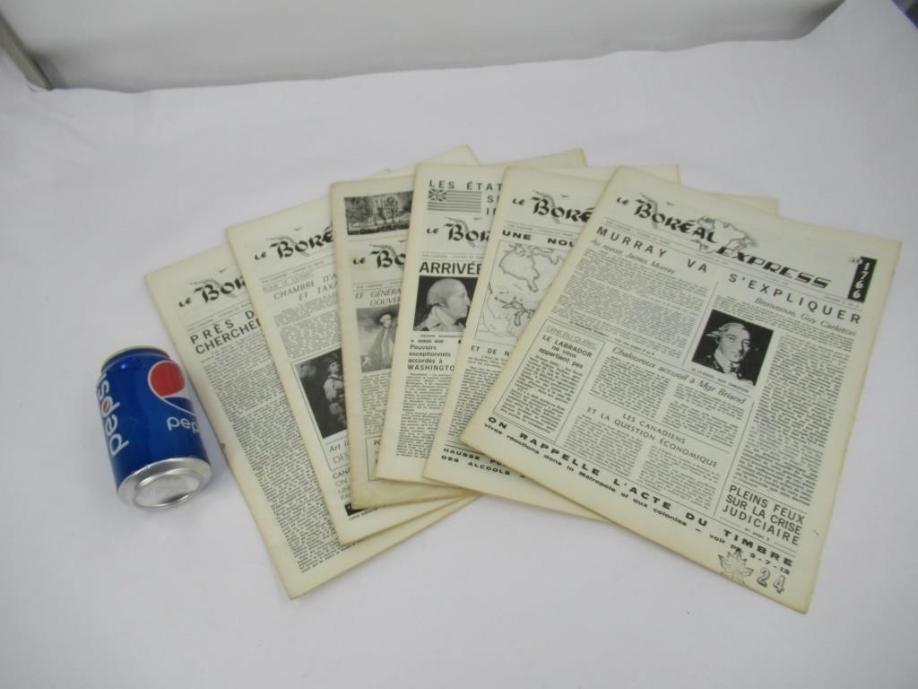 6 journaux Le Boréal Express années 1960