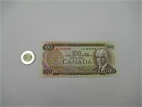 Billet 100$ Canada 1975, en bonne état