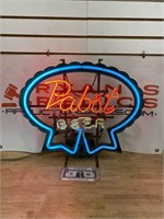 Vintage Pabst Beer advertising neon sign works
