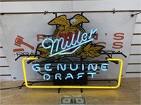 Miller Genuine Draft beer neon sign works