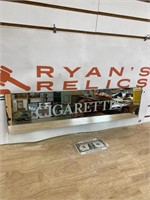 Vintage glass mirror Cigarettes advertising sign