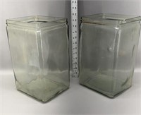 Rare antique wet battery jars, no cracks! G 13