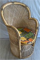 Vintage wicker chair 40" T in good condition