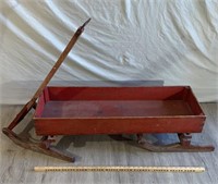 Antique 1920s wooden sleigh wagon
