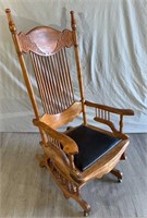 Beautiful antique glider rocking chair cast-iron &