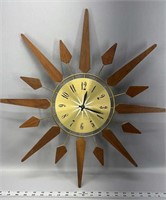 Mid-century starburst/sunburst clock