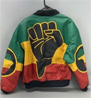 1991 MICHAEL HOBAN  Raised Fist Leather Jacket