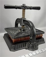Beautiful antique cast-iron book press