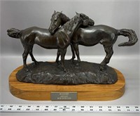 Solid bronze Bob Scriver sculpture "Buddies" 9/50