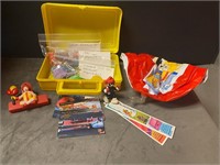 1988 Yellow Plastic Lunchbox w/ Goodies
