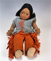 NATIVE AMERICAN DOLL IN CLOTH AND FABRIC