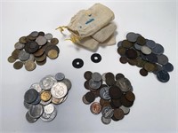 INTERNATIONAL CURRENCY COINS IN BULL DURHAM TOBACC