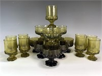 TRIFFIN FRANCISCAN MADEIRA CITRON GLASS GOBLETS