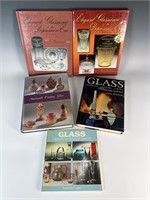 5 BOOKS ON DEPRESSION GLASS AND COLLECTIBLE GLASSW