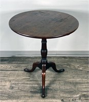 ANTIQUE MAHOGANY TILT TOP SIDE TABLE