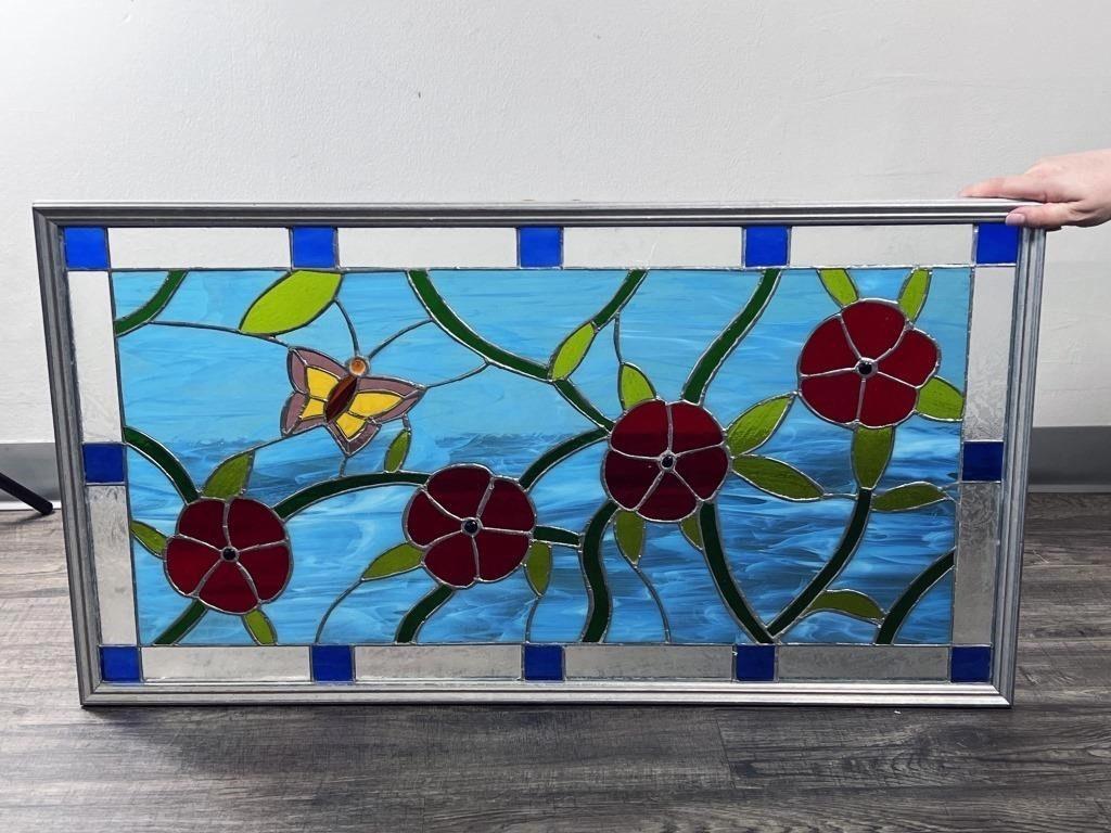 STAINED GLASS GARDEN WINDOW