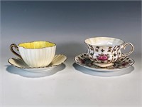 TWO VINTAGE ENGLISH BONE CHINA TEA CUPS