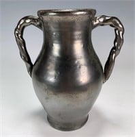 ART POTTERY VASE WITH DOUBLE HANDLES